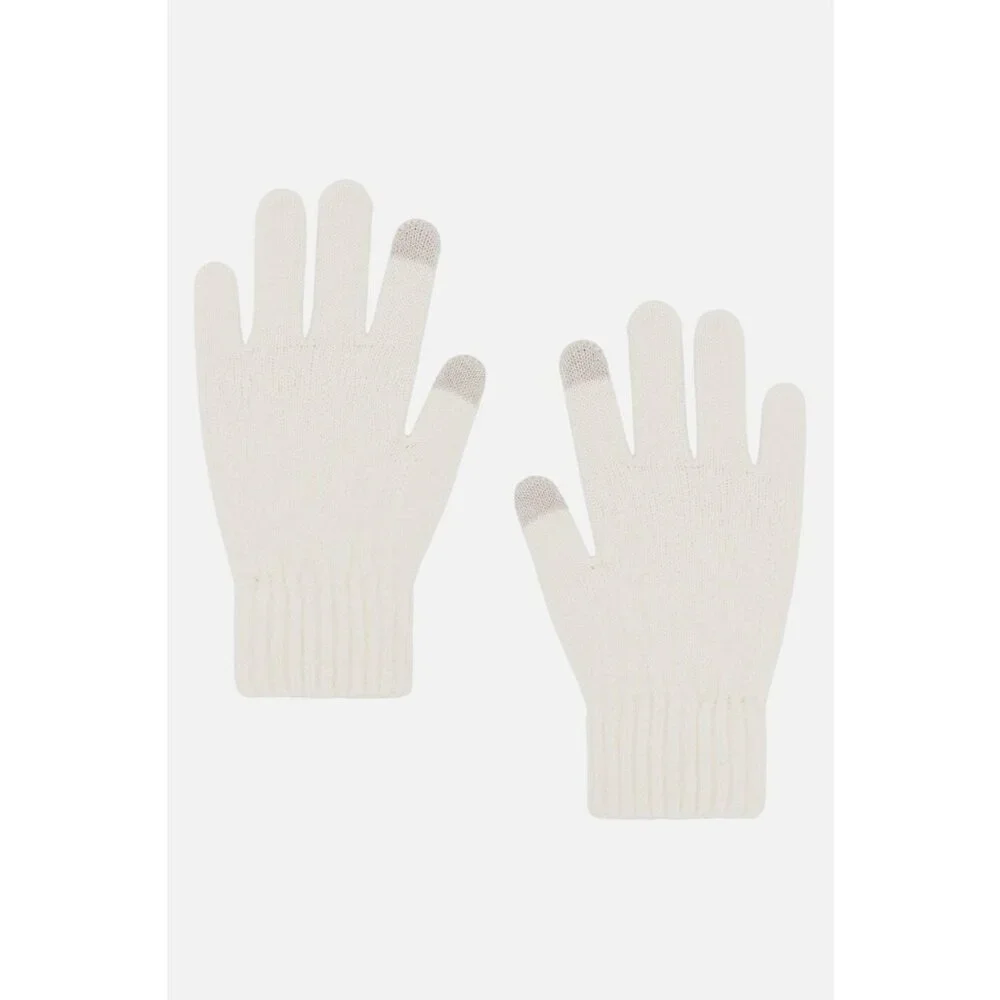 Hat Attack Frosty Touch Gloves in Ivory One Size Womens Smart Mittens